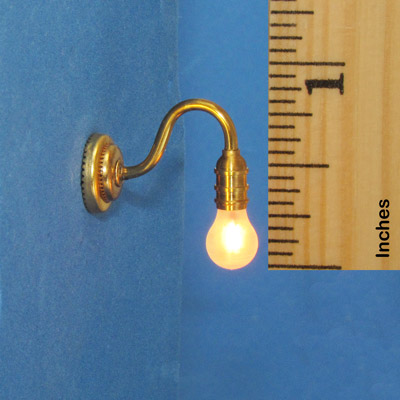 side view of bare bulb sconce