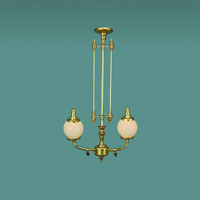 CH-180 two light Victorian gas chandelier
