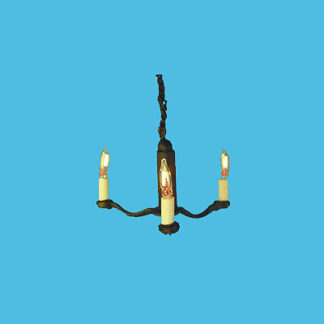 HSCH-101 Three-Arm Black Candle Chandelier