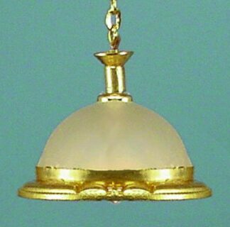 HA-735+ Brass Hanging Light Frosted Shade Brass Trim
